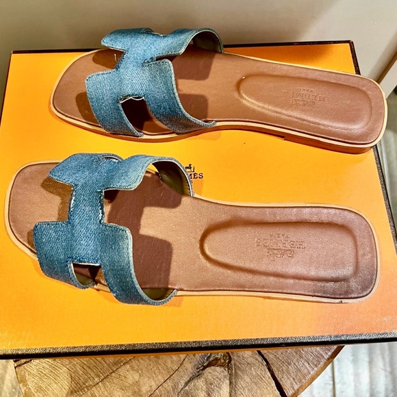 Denim Jean Hermes oran sandals - Picture 2 of 5